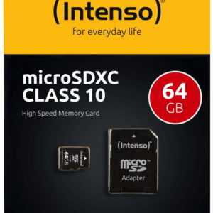 Intenso Micro SDXC Karte 64GB Speicherkarte Class 10