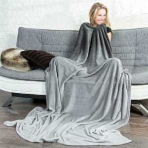 Kuscheldecke Tagesdecke Sofa Cashmere Touch Farbverlauf grau Ombre