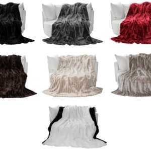 XL Kuscheldecke Felldecke Nerzimitat Wohndecke Tagesdecke