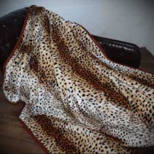 KUSCHELDECKE Tagesdecke Decke Leopard Modell II 160x200cm