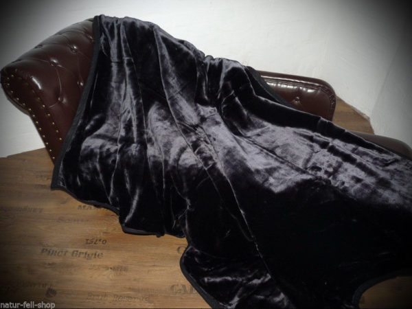 Kuscheldecke Tagesdecke Wohndecke Decke Glanz-Design schwarz