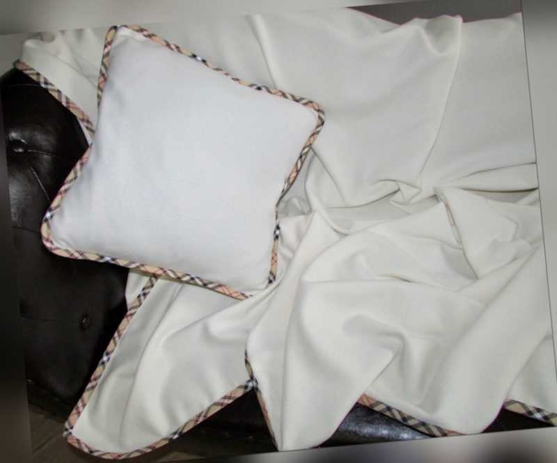 Wollplaid/Kissen, Geschenk Set, mit Kaschmir Anteil,140x200 cm