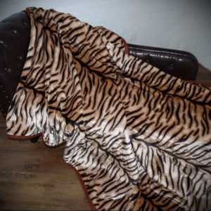 KUSCHELDECKE Tagesdecke Decke Tiger Modell II 160x200cm