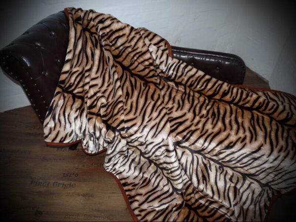 KUSCHELDECKE Tagesdecke Decke Tiger Modell II 160x200cm