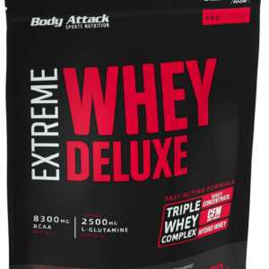 Body Attack Extreme Whey Deluxe 900g Beutel Aminosäuren BCAA Eiweiß Molke