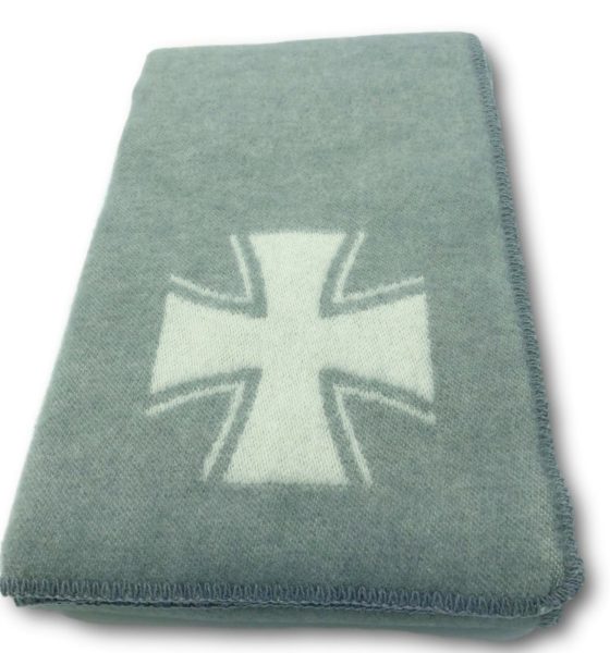 Wolldecke Militärdecke Armeedecke"Eisernes Kreuz" Tagesdecke