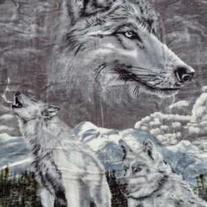 XXL Tagesdecke Kuscheldecke Wohndecke Decke Plaid Wolf /