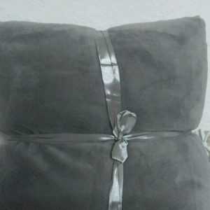 Kuscheldecke Wohndecke Teddydecke Fleecedecke Grau Landhaus