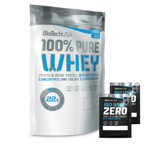 Biotech USA 100% Pure Whey 1000g Eiweiß Protein BCAA Aminosäure + Proben