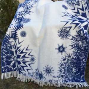 Wollplaid "Flocke" Sofadecke Schurwolldecke Tagesdecke Wolldecke