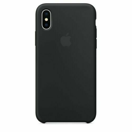 Original Apple iPhone X XS Silikon Schutz Hülle Case Cover MQT12ZM/A Schwarz OVP