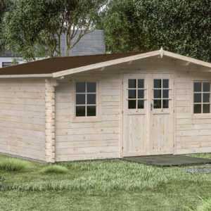 44 mm Gartenhaus Gera 9 Gerätehaus ca 500x500 cm Blockhaus Holzhaus Schuppen