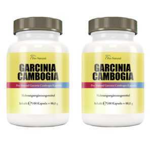 Garcinia Cambogia Pure Extrakt 3000mg Tagesdosis mit 60% HCA - 200 Kapseln