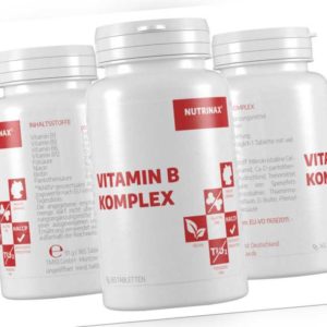 Nutrinax Vitamin B Komplex - 1095 Vitamin B Tabletten hochdosiert Vitamin B6 B12