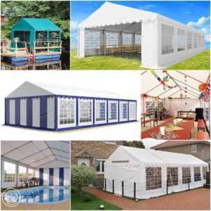 Partyzelt 3x2-6x12m Festzelt Gartenzelt Pavillon Bierzelt wasserdicht PVC NEU