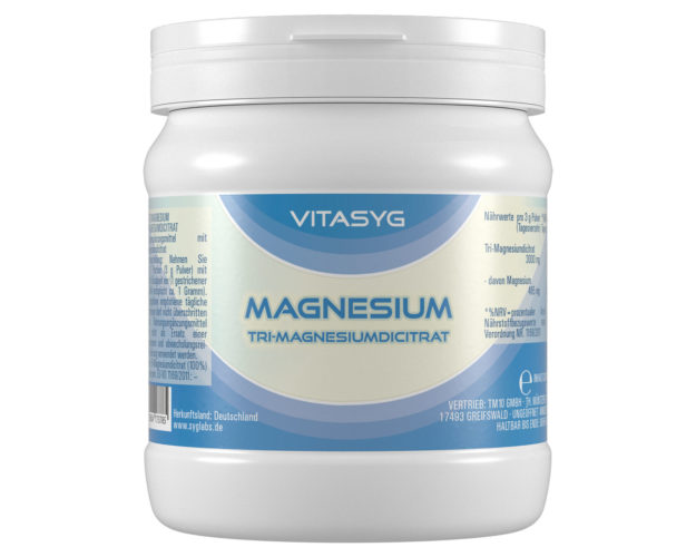 (3,19€/kg)Vitasyg Magnesium Pulver - 2x500g Tri-Magnesiumdicitrat Citrat