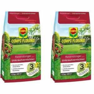 (4,37€/1kg) COMPO FLORANID® Rasendünger plus Unkrautvernichter 24 kg Dünger