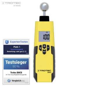 TROTEC Feuchtemessgerät BM31 Feuchtigkeitsmessgerät Feuchteindikator Baufeuchte