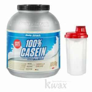 (20,22 €/Kg) Body Attack Casein Protein 1800g 1,8Kg + Shaker oder Auswahl