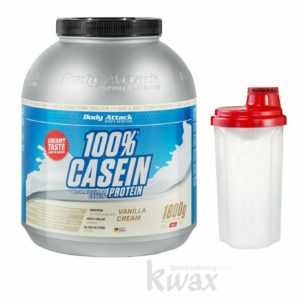 (20,22 €/Kg) Body Attack Casein Protein 1800g 1,8Kg + Shaker oder Auswahl