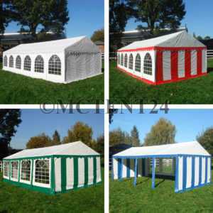 XXL Partyzelt 3x6 - 6x12m Pavillon Festzelt 500g/m² PVC  + Stahlgestell NEU