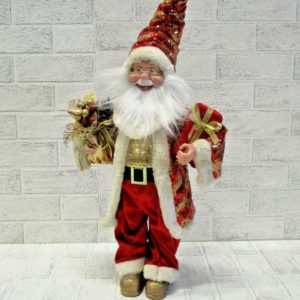 großer roter 50cm Weihnachtsmann Santa Claus Nikolaus Geschenk Winter Deko Figur