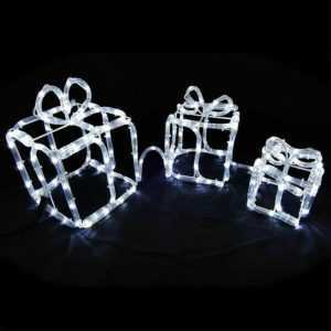 Geschenkboxen 180 LED beleuchtet Figur Garten innen außen Weihnachtsdekoration