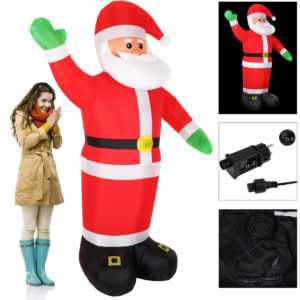 Weihnachtsmann aufblasbar XXL 250cm Deko Weihnachten Nikolaus LED beleuchtet