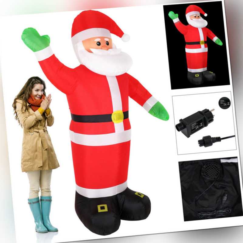 Weihnachtsmann aufblasbar XXL 250cm Deko Weihnachten Nikolaus LED beleuchtet