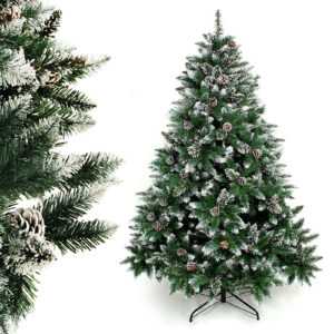 Luxus Christbaum künstlicher Weihnachtsbaum 180cm Dekobaum Tannenbaum m. Schnee