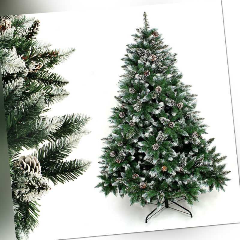 Luxus Christbaum künstlicher Weihnachtsbaum 180cm Dekobaum Tannenbaum m. Schnee