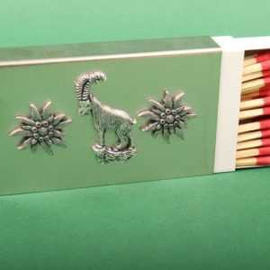 Kamin-Zündholzhalter "Edelweiß / Steinbock" Deco Homelove Dekoration Tischedekor