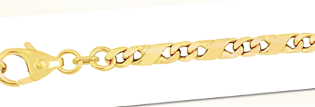 3,7 mm 19 cm 333 - 8 Karat Gelbgold Dollar Kette  Gold  Armkette 7,4 g