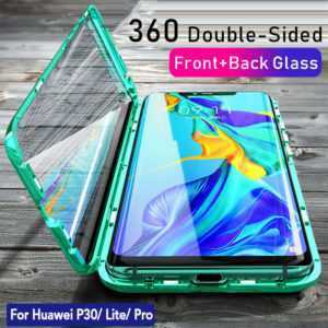 Hülle Für Huawei P30 Pro Lite Magnet Doppelseitiges Glas Cover Handy Schutz Case