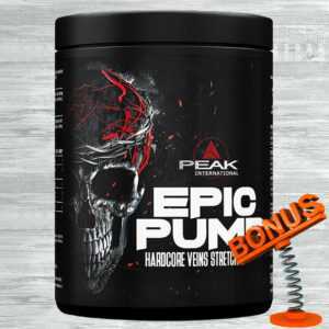 Peak Epic Pump 500g Dose 49,80 €/kg  Hardcore Pre Workout Booster + Bonus