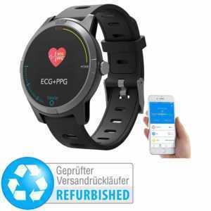 EKG-Smartwatch: Fitness-Uhr mit Bluetooth, Herzfrequenz (Versandrückläufer)