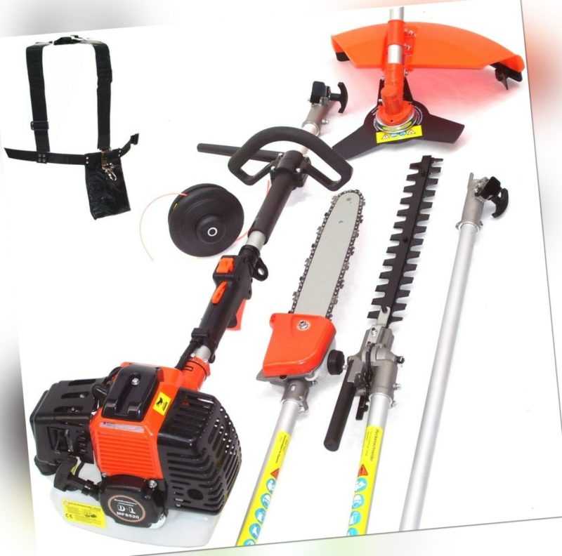 Benzin Motorsense Multitool 5in1 Freischneider 55879 Heckenschere Motorsäge Säge
