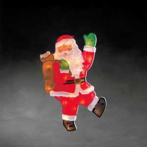 Konstsmide 2850-010 LED Fenster Bild beleuchtet Deko winkender Weihnachtsmann