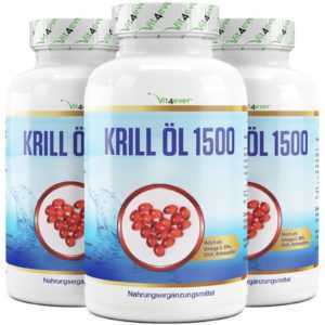 KRILLÖL 1500 - 405 Kapseln Softgel - Astaxnathin Omega 3 Laborgeprüft - Krill öl