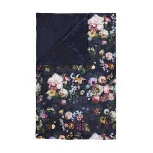 ESSENZA Tagesdecke Quilt Überwurf Fleur Dunkelblau Blumen Blüten