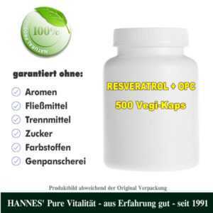 Resveratrol + OPC 500 Vegi-Kaps - Beste HANNES' Qualität