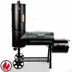 TAINO CHIEF 130 KG Smoker BBQ Grillkamin Räucherofen Holzkohle Grill 3,5mm Stahl