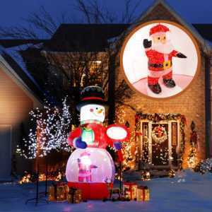 Led Schneemann Schneefall Beleuchtet Aufblasbar snowman outdoor weihnachtsdeko