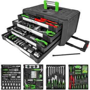 300 tlg Werkzeugkoffer Werkzeugkasten Werkzeugbox Werkzeugkiste mit 4 Schubladen