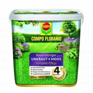 (5,74€/1kg) Compo Floranid Rasendünger gegen Unkraut + Moos Komplettpflege 9 kg