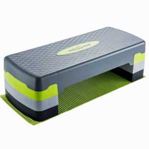 Aerobic Step Elite Steppbrett Fitness Stepper-Brett + Antirutsch-Matte; 3-Höhen