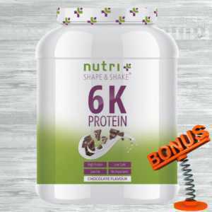 Nutri-Plus Shape & Shake Vegan 6K Protein 1kg Dose + Bonus