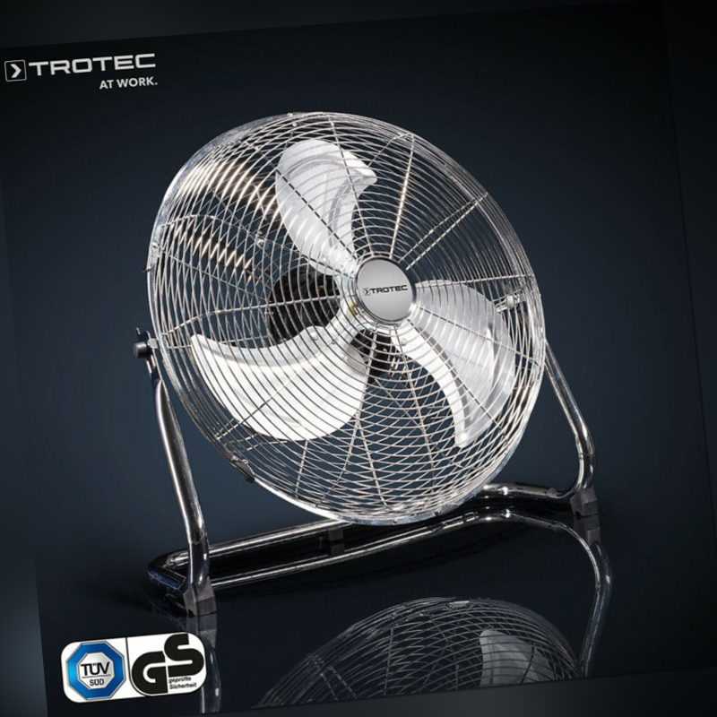 TROTEC TVM 18 Bodenventilator, Windmaschine, 100 Watt, 3 Stufen, 45 cm