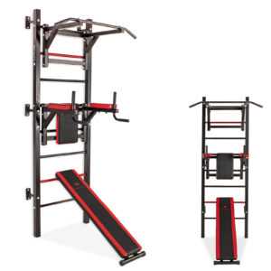 Fitnessturm Dip Station Gymtower Klimmzug Kraftstation mit Hantelbank XG-561