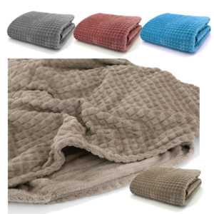 Super Soft Kuscheldecke Waffel Piqué 200x150 Wohndecke Sofadecke